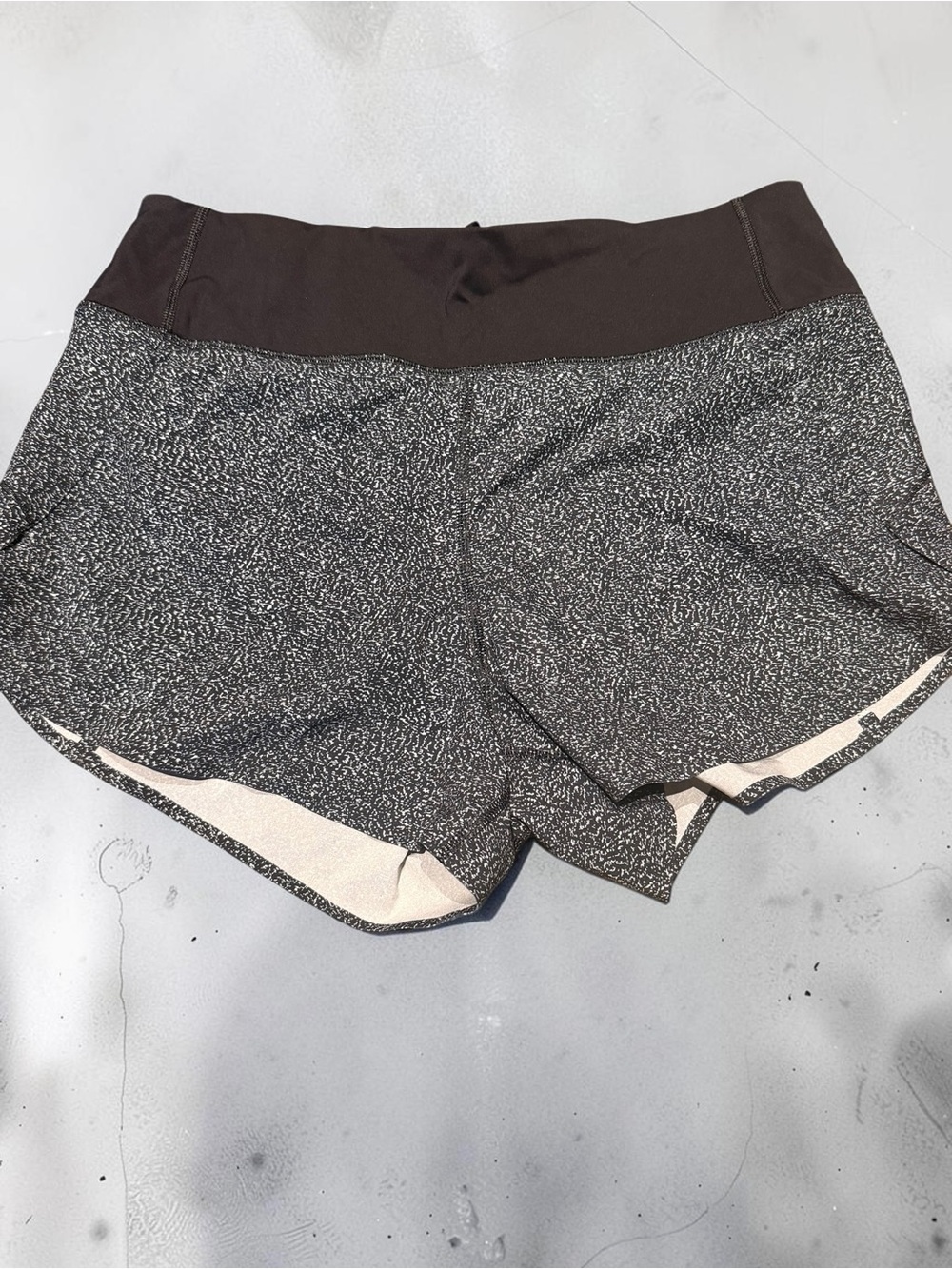 Athleta Black Speckled Athletic Shorts